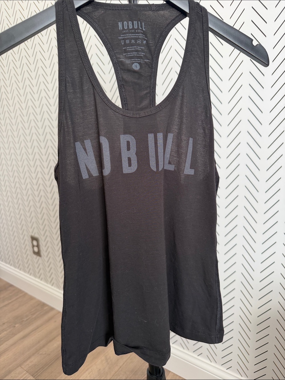 NOBULL Women's Black Racerback Tank with Logo